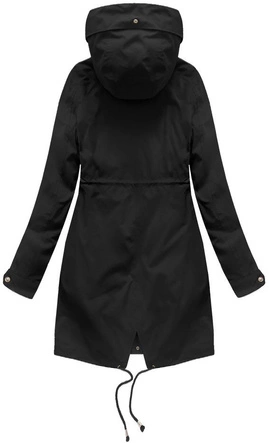 PARKA Z PODPINKĄ I KAPTUREM CZARNA (X7600X)
