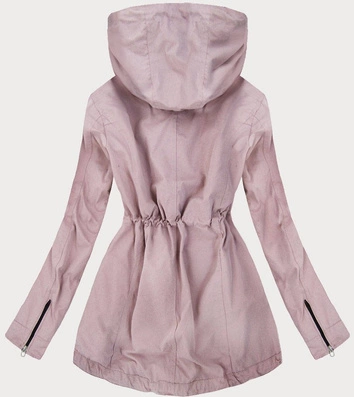 Lekka kurtka typu parka różowa (tlr201)