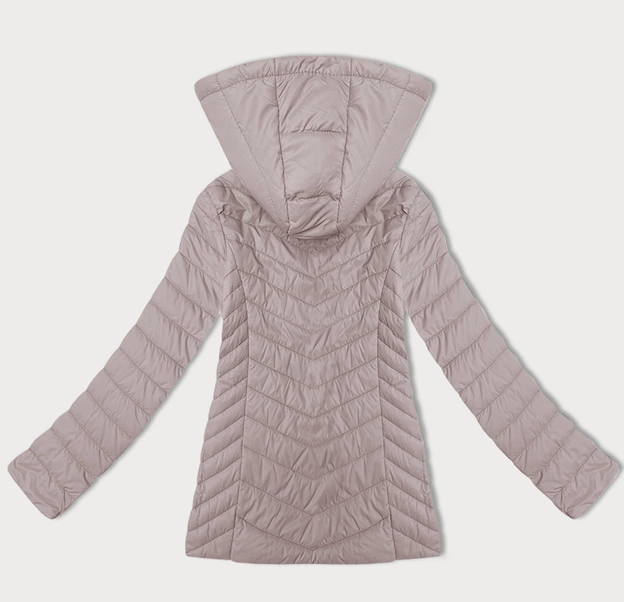 Lekka kurtka damska z odpinanym kapturem J Style brudny róż (16M9230-51)