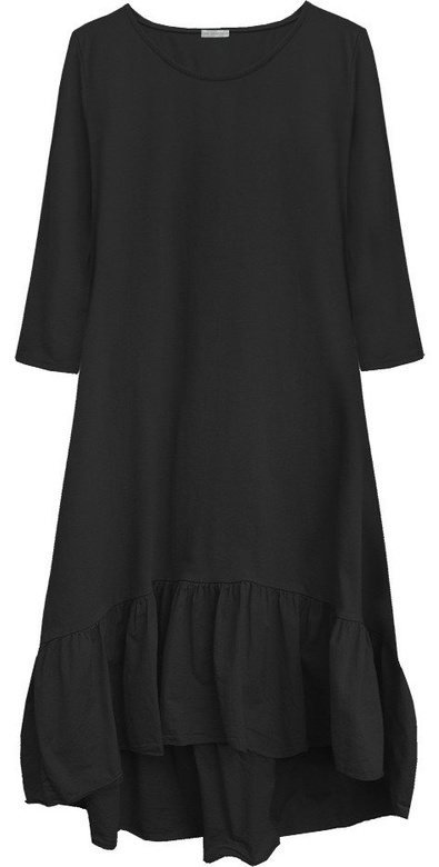 BAWEŁNIANA SUKIENKA OVERSIZE CZARNA (403ART)