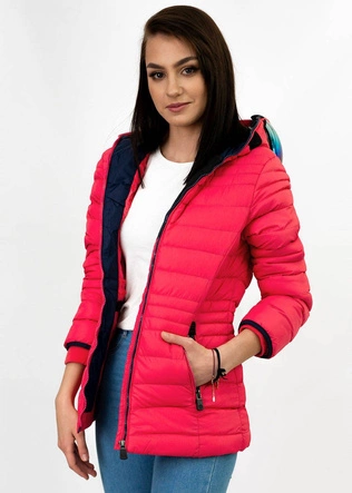 KURTKA DAMSKA ZIMOWA Z GOGLAMI RÓŻOWA (CX582W)