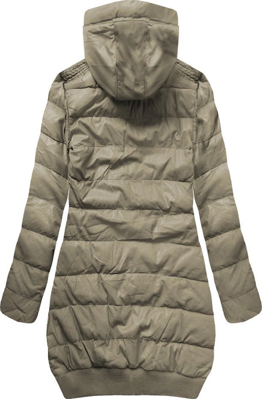 KURTKA Z EKOSKÓRY CIEMNOBEŻOWA (66001)