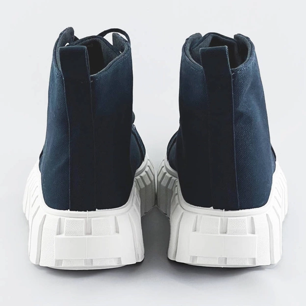 Sznurowane trzewiki granatowe (xa060)