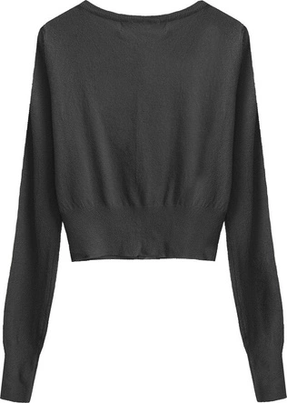 KRÓTKI ZDOBIONY SWETEREK CZARNY (X1518X)