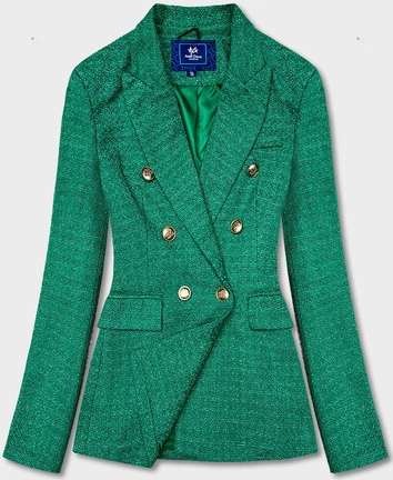 Dwurzędowa marynarka z guzikami zielona (AG3-1981)