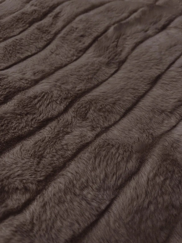 Futrzana kamizelka na podszewce brązowa (2114)