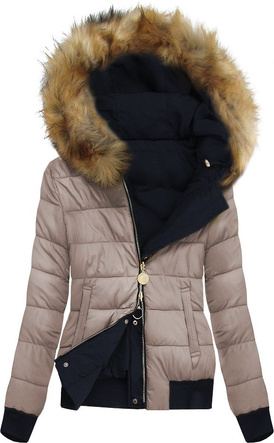 DWUSTRONNA KURTKA BOMBER GRANATOWA (W712)