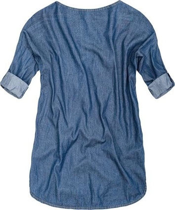 GRANATOWA TUNIKA JEANSOWA OVERSIZE (5764)