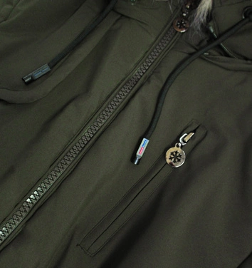 DAMSKA KURTKA ZIMOWA KHAKI (2010-1)