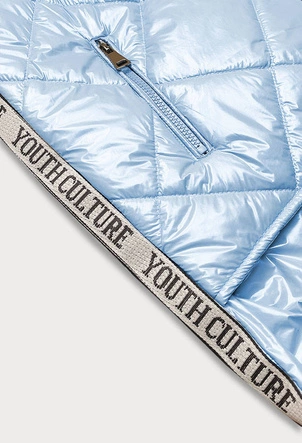 Błyszcząca kamizelka damska błękitna (ag3-02)