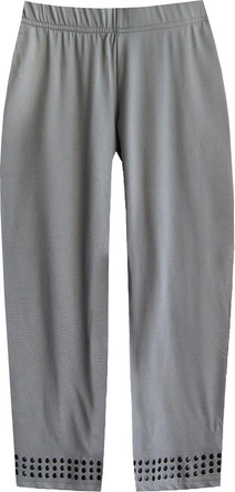 BŁYSZCZĄCE LEGGINSY Z DŻETAMI SZARE (330ART)