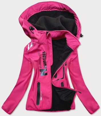 DAMSKA KURTKA SOFTSHELL RÓŻOWO-CZARNA (HH030)