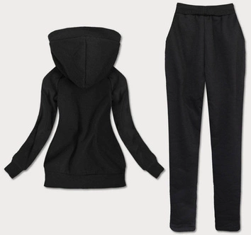 DRES Z KAPTUREM I WYSOKĄ STÓJKĄ CZARNY (AMG747A)