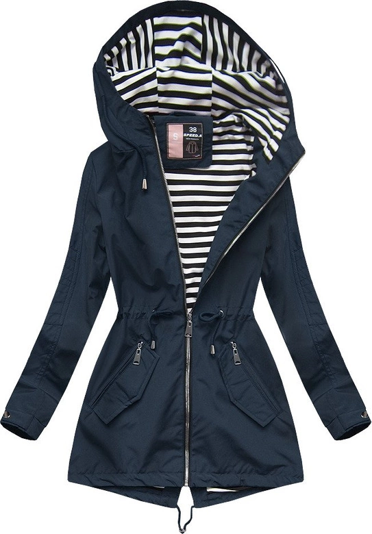 PARKA W MARYNARSKIM STYLU GRANATOWA (W647)