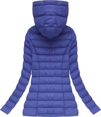 PIKOWANA KURTKA Z KAPTUREM NIEBIESKA (7168BIG)