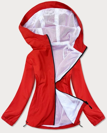 Letnia kurtka damska na podszewce czerwona  (hh036-5)