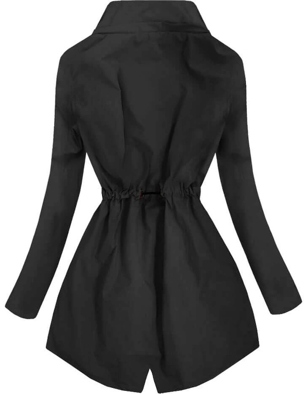 KURTKA TYPU PARKA CZARNA (2028-1)