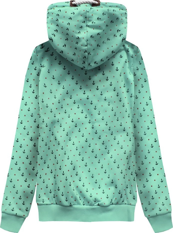 BLUZA Z KAPTUREM MIĘTOWA (1911)