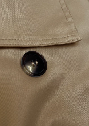 Kurtka z klapami na podszewce beżowa ciemna (1802#-5)