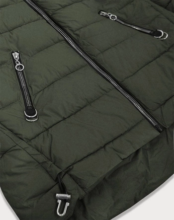 PIKOWANA DAMSKA KURTKA Z KAPTUREM KHAKI (1907)