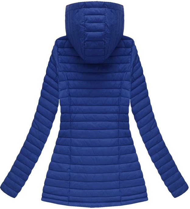 PIKOWANA KURTKA Z KAPTUREM NIEBIESKA (7117BIG)
