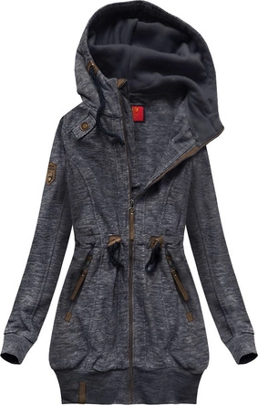 DŁUGA BLUZA POLAROWA GRANATOWA (394)