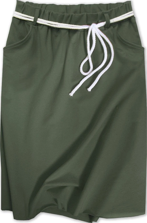 DRESOWA SPÓDNICA Z KIESZENIAMI KHAKI (592ART)