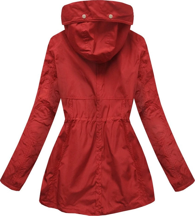Krótka kurtka typu parka czerwona (p01)