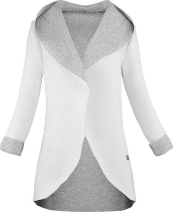 NARZUTKA BLUZA SWEETISSIMA BIAŁO-SZARA (8103-6)