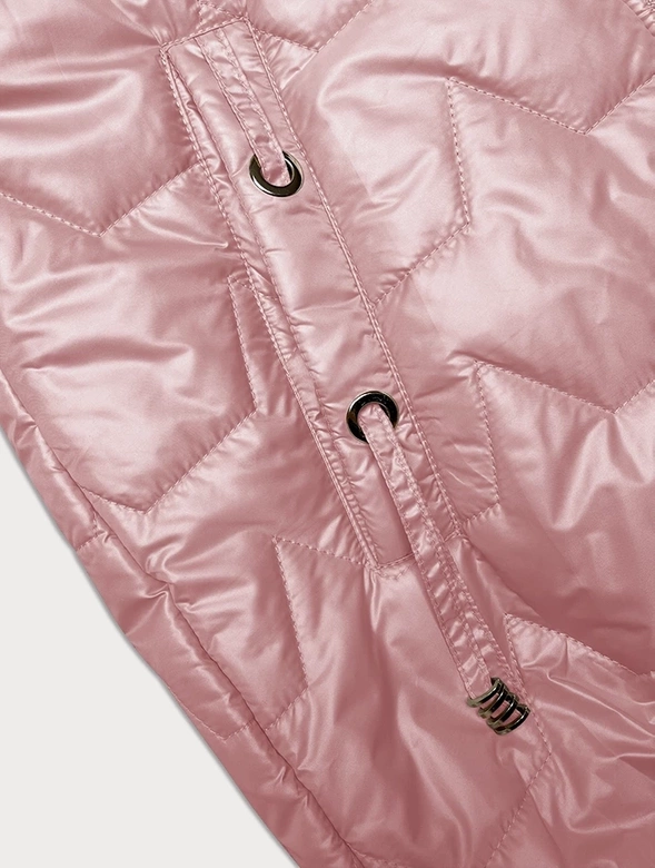 Bezrękawnik damski ze ściągaczem na dole S'West różowy (B8240-81)