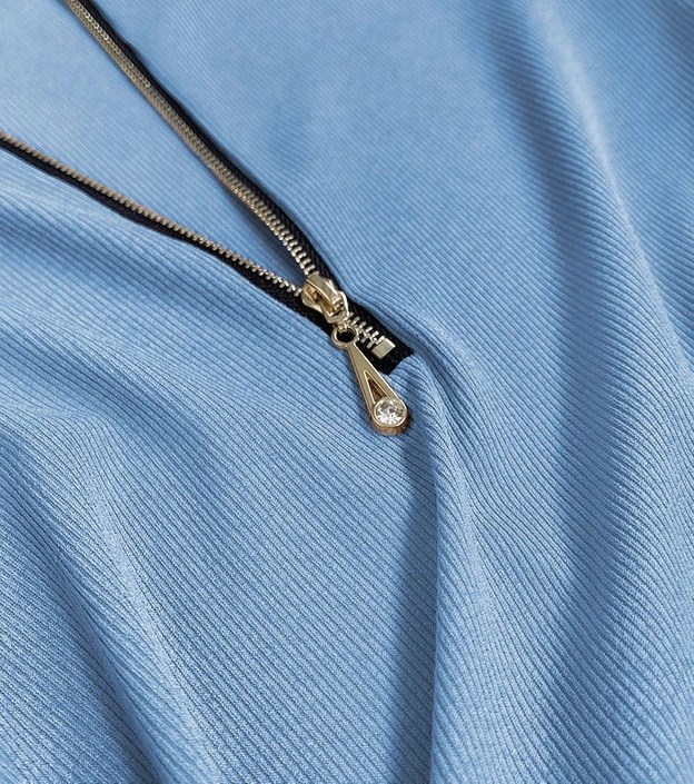 TUNIKA Z SUWAKIEM NIEBIESKA (674ART)