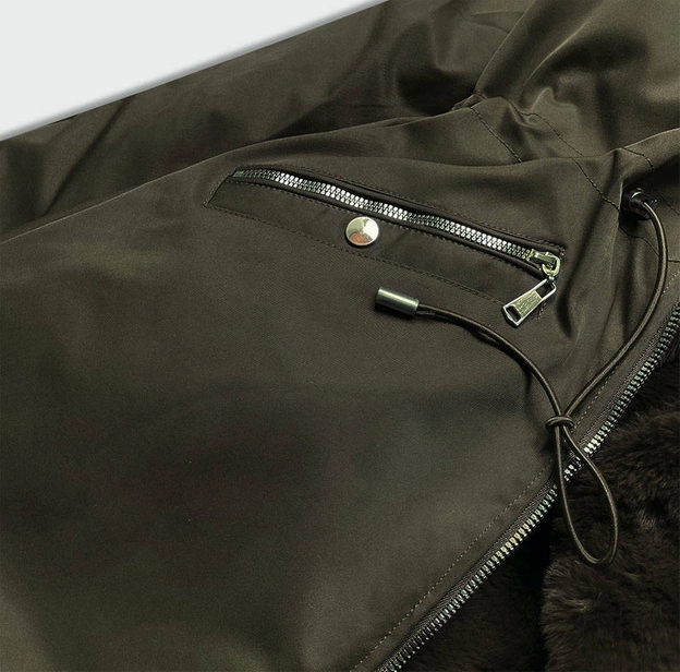 DWUSTRONNA PARKA Z KAPTUREM ARMY (B2634)