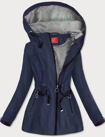 KRÓTKA PARKA Z KAPTUREM GRANATOWA (TLR336)