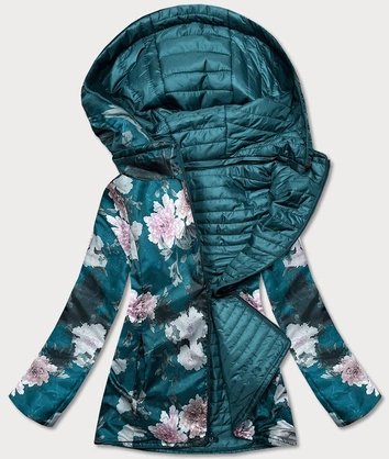 Damska dwustronna kurtka z kapturem morska (sf732)