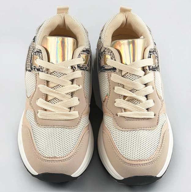 Sportowe buty damskie beżowe (6348)