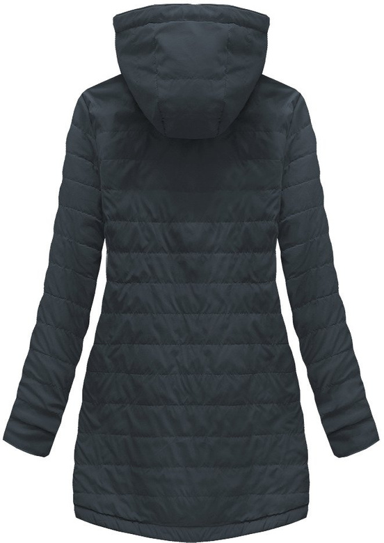 DWUSTRONNA PARKA Z KAPTUREM GRANATOWA (W0232BIG)