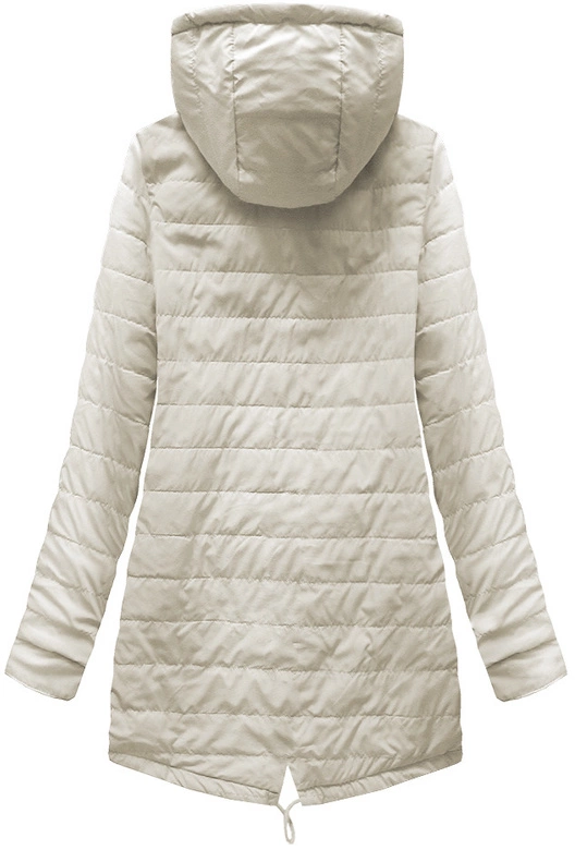 DWUSTRONNA PARKA Z KAPTUREM BEŻOWA (W0233)