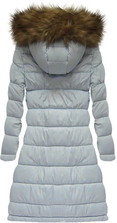 DWUSTRONNA KURTKA DAMSKA ZIMOWA Z KAPTUREM GRANATOWA (W707)