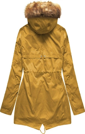 PARKA Z PODPINKĄ ŻÓŁTA (B2635)