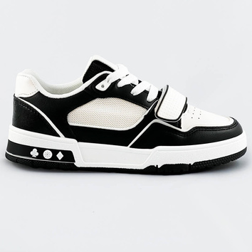 Damskie adidasy dwukolorowe czarno-białe (ad-585)