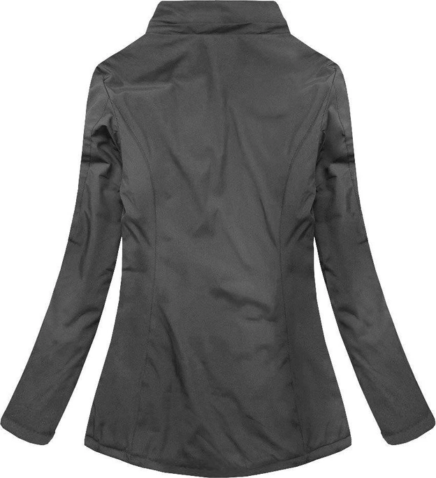 Dwustronna kurtka przejściowa szaro-amarantowa (7699)