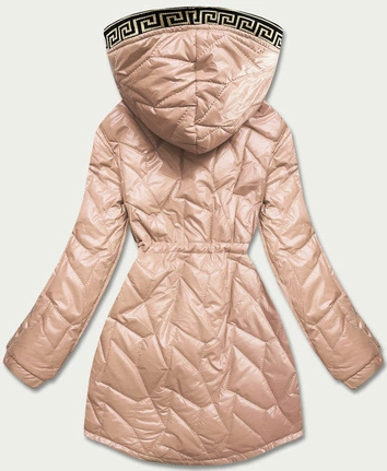 Kurtka damska z ozdobnym pikowaniem beżowa (br8101-101)