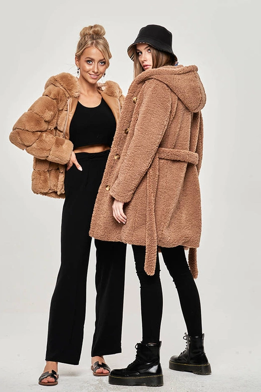 Damska kurtka baranek brązowa (gsq2229)