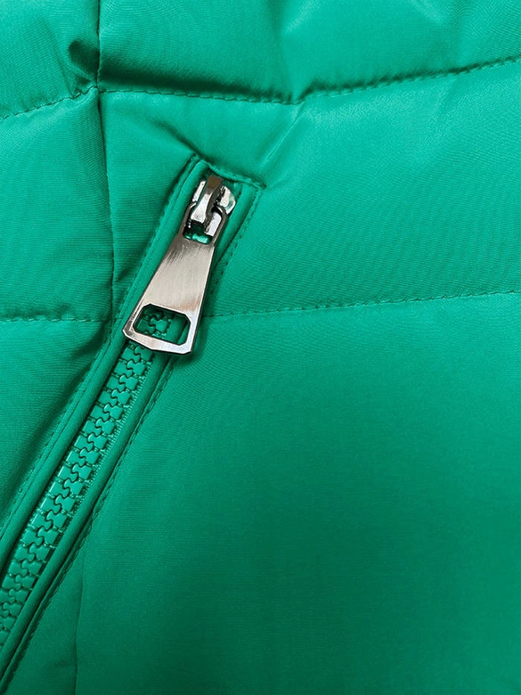 Puchowa zimowa kurtka damska zielona (LHD-23032)