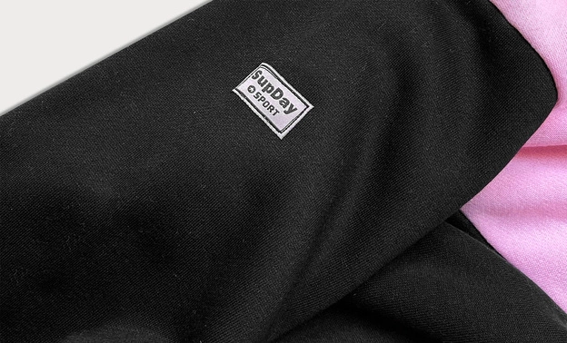 ROZPINANA DWUKOLOROWA BLUZA DAMSKA CZARNO-RÓŻOWA (26039)