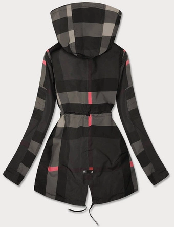 DWUSTRONNA KURTKA DAMSKA GRAFITOWO-CZARNA (W655BIG)