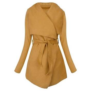 NARZUTKA Z PASKIEM WATERFALL MUSZTARDOWA (NA125)