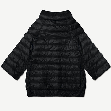 Dwustronna kurtka damska z rękawem 3/4 Goodlookin czarna/kwiaty (PC-7511-1)