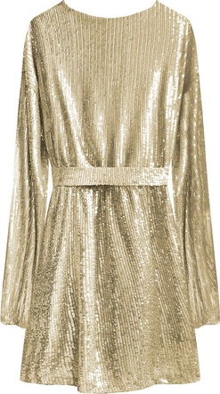 CEKINOWA SUKIENKA Z PASKIEM ZŁOTA (500ART)