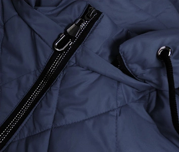 DAMSKA KURTKA ASYMETRYCZNA GRANATOWA (905)